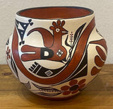 Native American Acoma Polychrome Pottery Bowl, by Barbara and Joseph Cerno, Ca 1980, #1608 SOLD