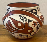 Native American Acoma Polychrome Pottery Bowl, by Barbara and Joseph Cerno, Ca 1980, #1608 SOLD