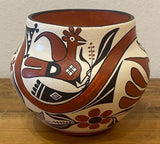 Native American Acoma Polychrome Pottery Bowl, by Barbara and Joseph Cerno, Ca 1980, #1608 SOLD