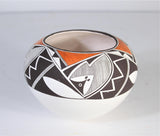 Native American, Vintage Acoma Poly Chrome Bowl, by Emma Lewis (1931-2013), Ca 1980's, #1569 SOLD