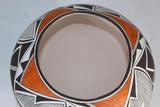 Native American, Vintage Acoma Poly Chrome Bowl, by Emma Lewis (1931-2013), Ca 1980's, #1569 SOLD