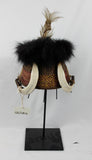 Authentic, Naga Chang Warrior Hat with Bear Fur and Wild Boar Tusks, Ca 1950's. #621