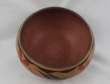 Native American, Historic Zia Polychrome Pottery Bow, Ca 1940's, # 1575 SOLD