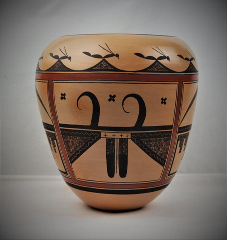 Vintage Hopi Pueblo Polychrome Pottery Vase by Gloria Mahle, Ca 1980's, #1667 SOLD