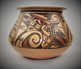 Native American, Extraordinary Large Traditional Hopi Polychrome Pottery Jar, by Dee Setalla, Bear Clan, # 1690