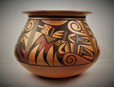 Native American, Extraordinary Large Traditional Hopi Polychrome Pottery Jar, by Dee Setalla, Bear Clan, # 1690