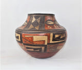 Native American Historic Acoma Geometric Polychrome Olla #42