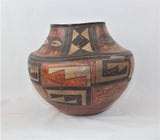 Native American Historic Acoma Geometric Polychrome Olla #42