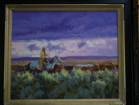 Contemporary Western Art, "Sea of Sage", by Kelly Donovan # C 1587