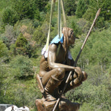 Western Artist, Lincoln Fox, Bronze Sculpture titled, "The Watchman-Monument" Special Order, Limited Edition of 8, #C1678