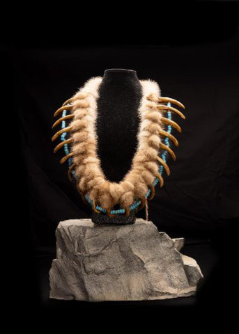 Exquisite Tishominko’s Replicate Plains Grizzly Bear Necklace, by Pali Eho, Ca 2019 C# 1706 SOLD